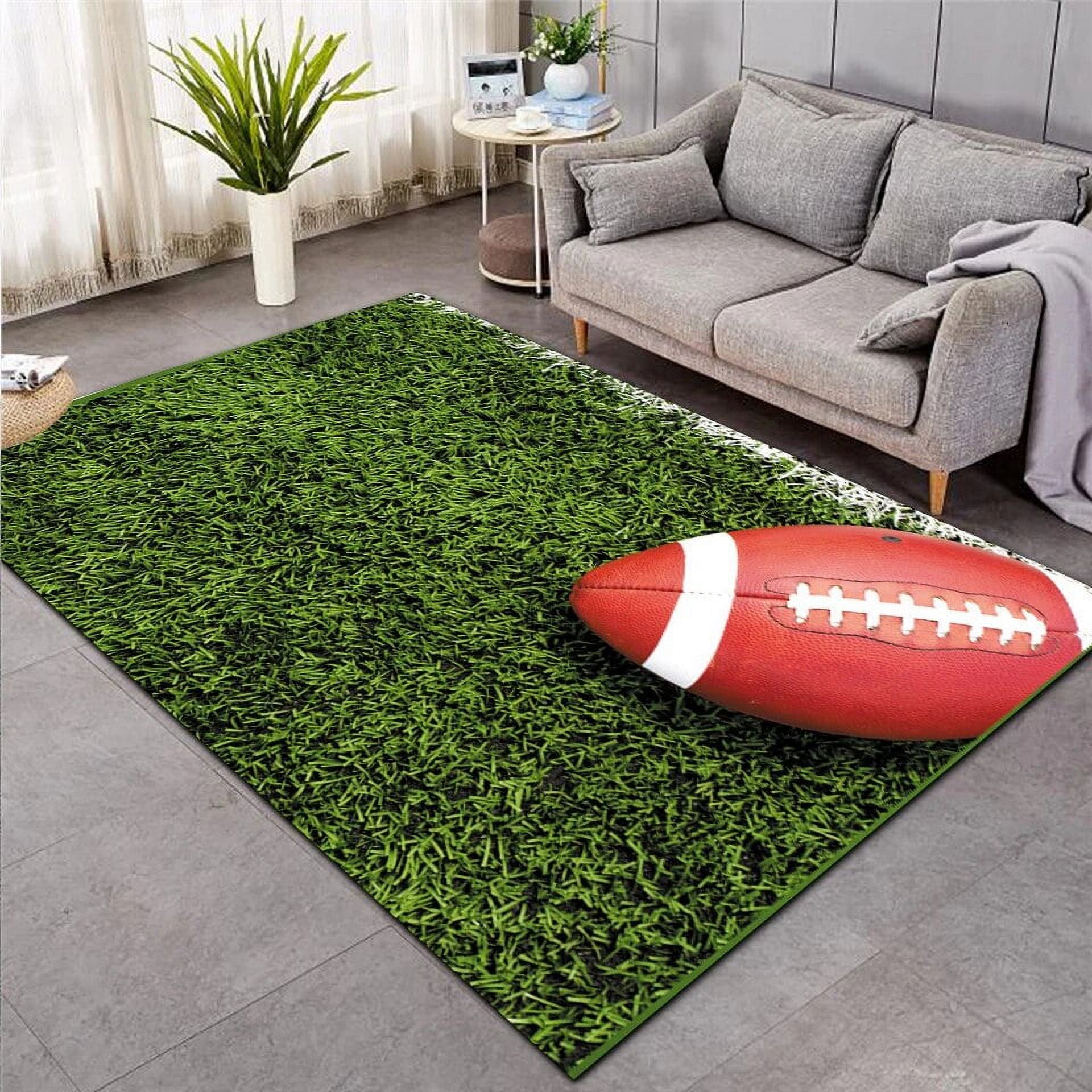 3D Green Football Carpet Kids Room Baseball Rug Field Parlor Bedroom ...
