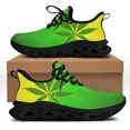 thumbnail image 1 of 3D Green Weed Leaves Printed Flats Shoes Men Casual Autumn/Spring Mesh Lace-Up Sneakers Large Size 47 48 Zapatollas, 1 of 7