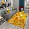 thumbnail image 1 of 3D Green Yellow Ginkgo Leaf Carpet for Bedroom Living Room Entrance ration Floor Mat Doormat Kitchen Bathroom Non-slip Rugs, 1 of 6