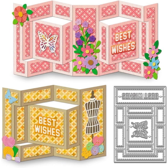 3D Greeting Card Cuts forCrafts Rectangl Card Frame Metal Cutting Dies ...