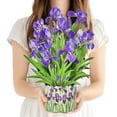 thumbnail image 1 of 3D Greeting Cards Pop Up Cards 16" Iris Paper Flower Bouquet Gifts for Women Mom Wife Birthday, Anniversary, Get Well with Note Card & Envelope, Romantic Iris, 1 of 9