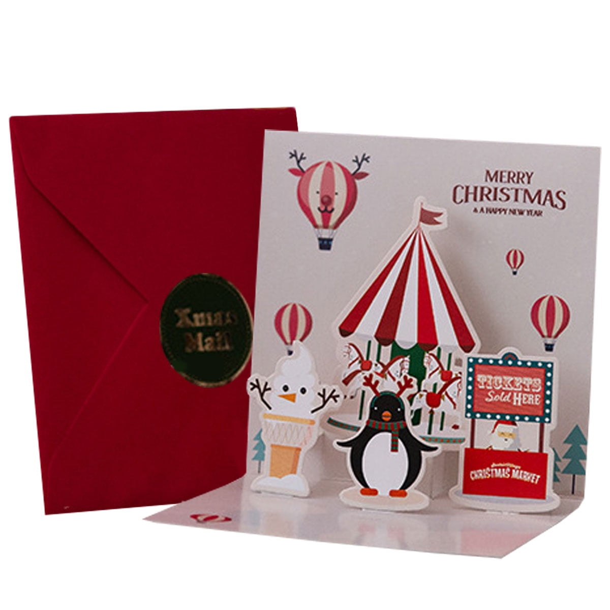 3D Greeting card Creative Christmas Christmas Eve Business Gift message