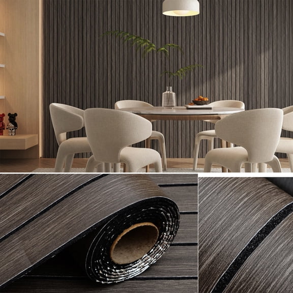 3D Grille Beige Wallpaper for TV Background Wall, Self-Adhesive Waterproof and Peel-and-Stick Wall Sticker for Home Decoration and Hiding Flaws