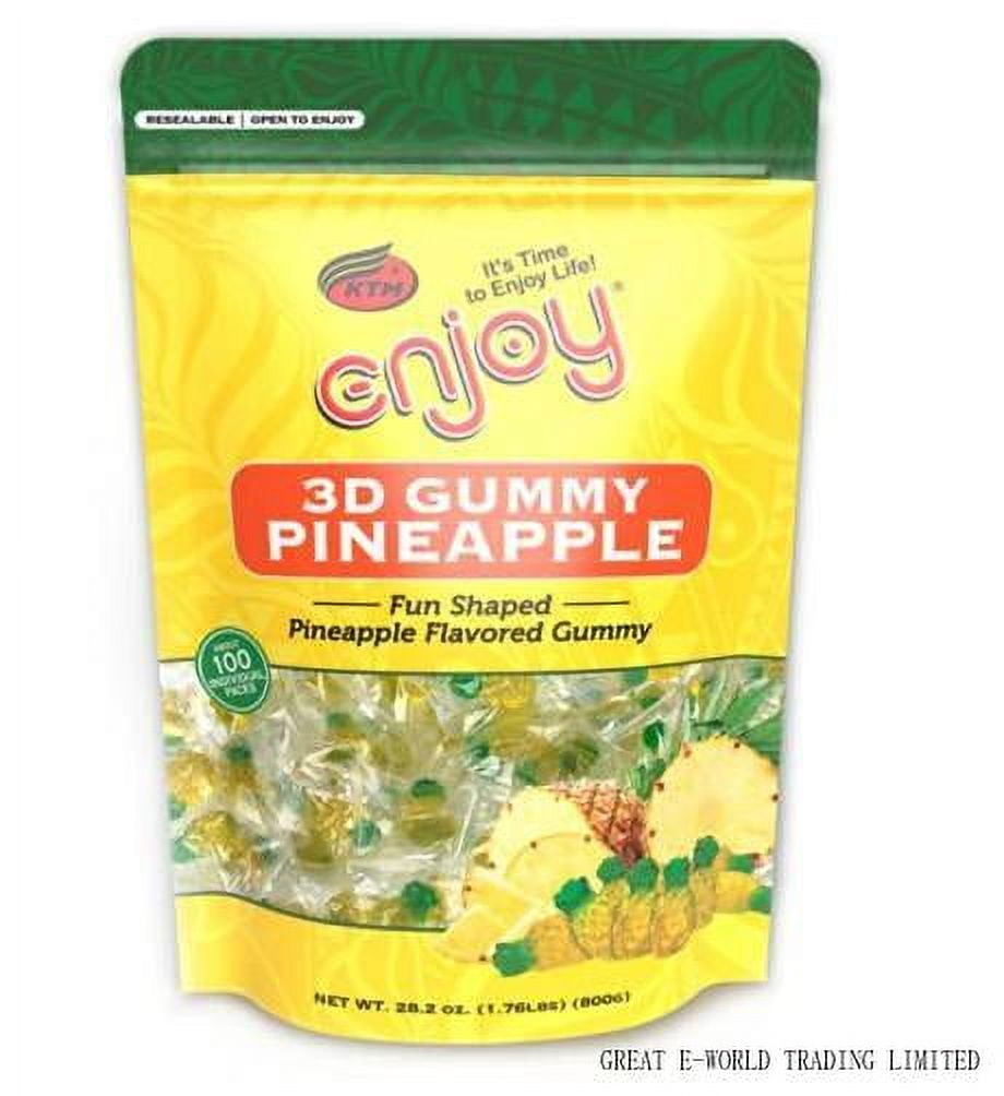 3D Gummy Pineapple Large 28.2 Ounce Bag Pineapple Flavored Candy ...