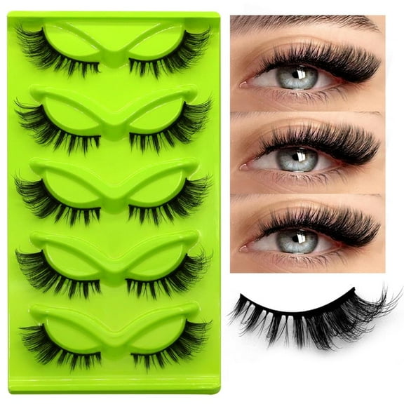 3D Half False Eyelashes Natural Fluffy Handmade Reusable Cross Clusters Black Eyelashes