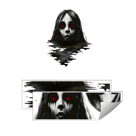 3D Halloween Floor Ceiling Stickers,Creative Realistic Horror Ghost Wall Stickers,Scary Skeleton Zombie Floor Decals, Removable Halloween Decoration for Home Office Party Decors