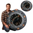 thumbnail image 1 of 3D Halloween Round Rug Stone Well Skeleton Cross Rose Design Velvet Non- Washable Area Rug for Halloween Party 31.5 in F, 1 of 5