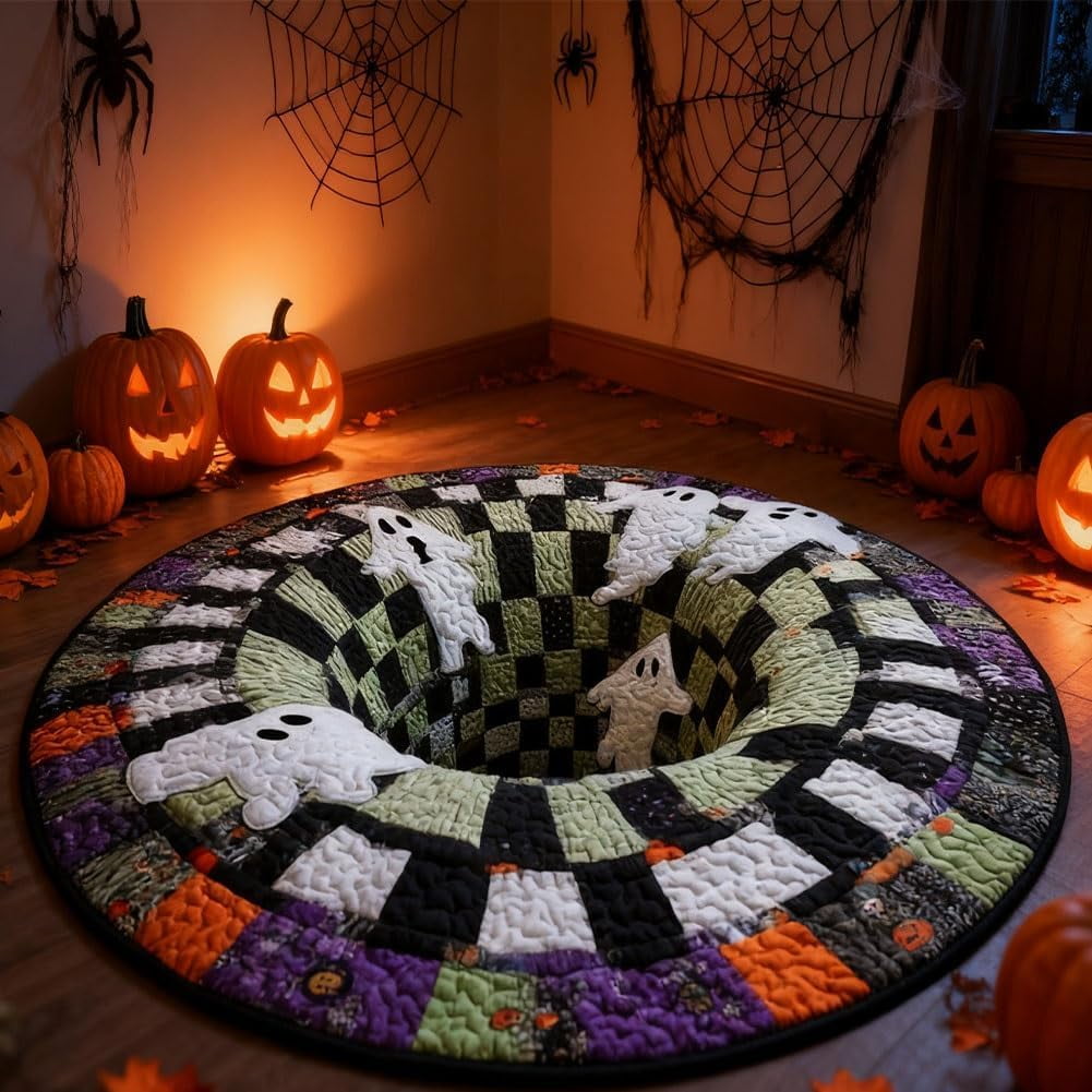 3D Halloween Rug,Candy Corn Abyss Rug with Depth Pattern,Skeleton ...