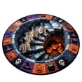 thumbnail image 1 of 3D Halloween Rug, Ghost Pumpkin Quilted Round Mat, Halloween Quilted Round Rug 3D Illusion, Soft & Durable Fabric Non-Slip Modern Home Decor, 1 of 6