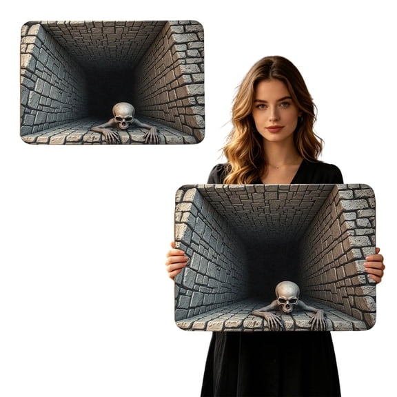 3D Halloween Rug,Optical Illusion DecorativeFront Porch Mat for Home Decor | Halloween 3D Illusion Enterway Rugs,Soft & Durable Fabric Non-Slip Modern Home Decor
