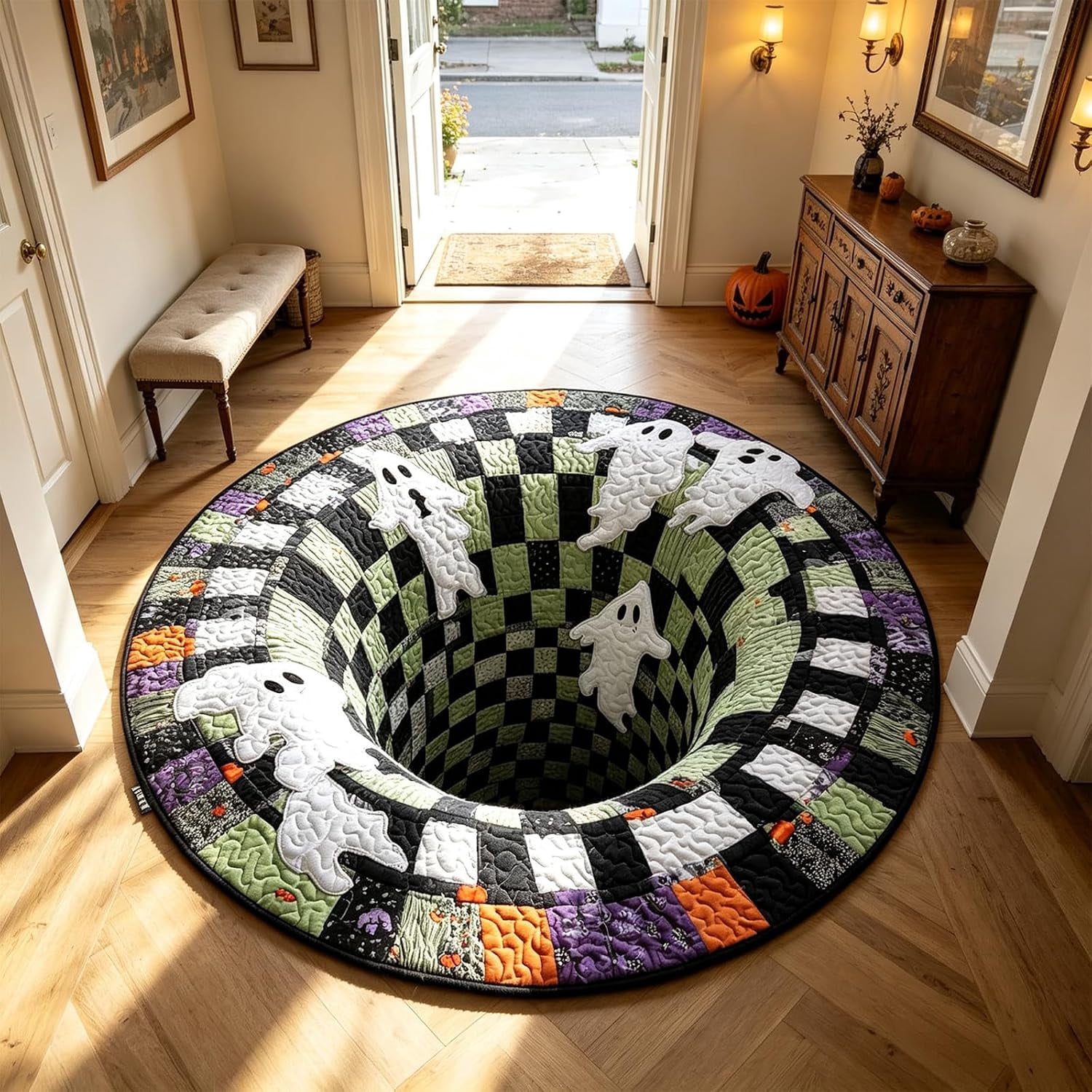 3D Halloween Rugs, 2027 New 3D Rugs Optical Illusion,Halloween Rug with ...