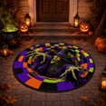 thumbnail image 1 of 3D Halloween Rugs Optical Illusion Rug Halloween Witch Quilted Round Rug 3D Illusion Modern Home Decor(Abyss Witch), 1 of 6