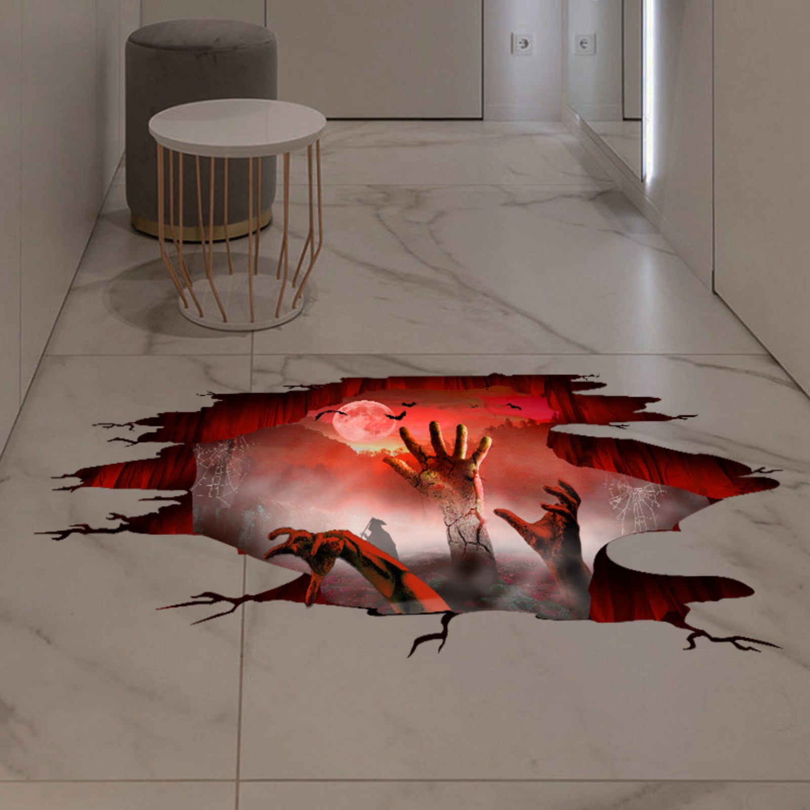 3D Halloween Wall Decals, Ghost Halloween Wall Stickers Halloween Floor
