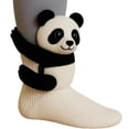 thumbnail image 1 of 3D Handmade Knit Socks, Soft Breathable, Funny Novelty Floor Sock, Warm Cozy Christmas Gift （Panda）, 1 of 2