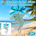 thumbnail image 1 of 3D Handmade Sea Glass Ocean Ornament,Authentic Coastal Decor,Handcrafted Beach Glass Suncatcher,Frosted Sea Glass Pendant,Driftwood Style Ocean Gift,for Living Room,Bathroom & Car Accessories, 1 of 11