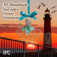 thumbnail image 1 of 3D Handmade Sea Glass Ocean Ornament,Frosted Sea Glass Sun Catcher,Coastal Wall Hanging,Unique Beach Glass Pendant,Handmade Ocean Gift,Driftwood Style Beach Decor,for Bathroom & Living Room, 1 of 11