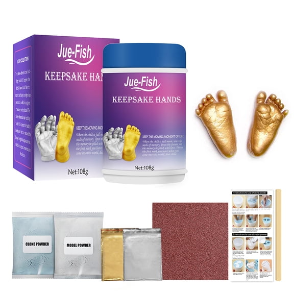 3D Handprint Set for Baby Hand and Foot Keepsake 3D Plaster Cast Baby Set Safe for Babies