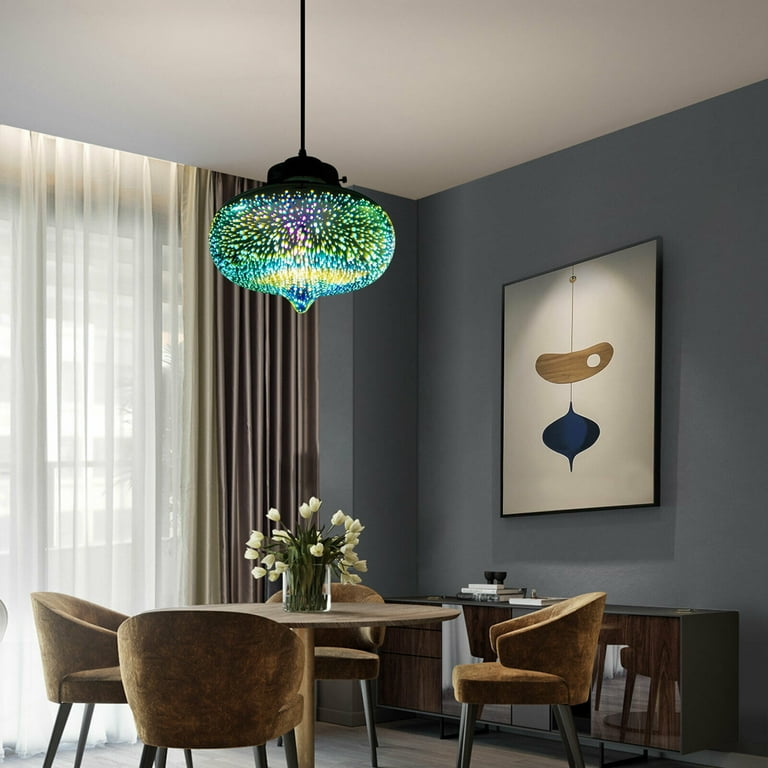 3D Colorful Firework 1 Light Light Modern Iron Pendant Lamp