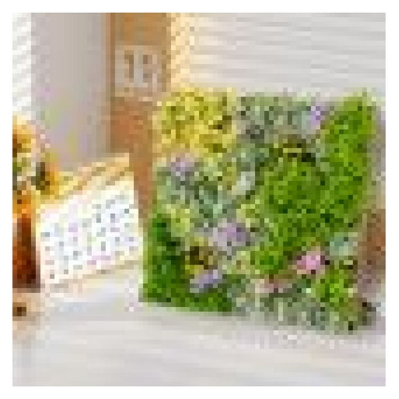 3D Hanging Succulents - 20"x20" Faux Plant Wall Panel for Indoor Outdoor Decor - 10 Mixed Artificial Plants for Balcony, Home, Office - Easy Mount Design