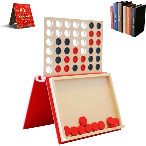 3D Hangman Game, Book Board Games, Magnetic Chess Set, Four in a Row, Sea Battle, Backgammon, Mancala, Hangman, Portable Books Design Board Game for Adults