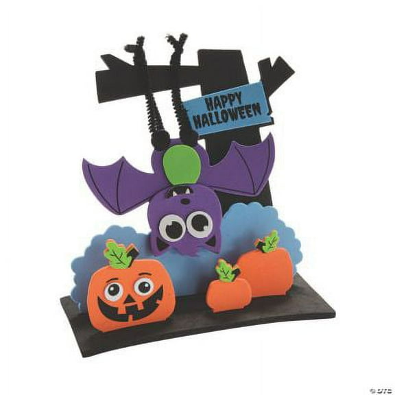 3D Happy Halloween Bat Craft Kit - Makes 12, Halloween, Craft Kits, 12 Pcs