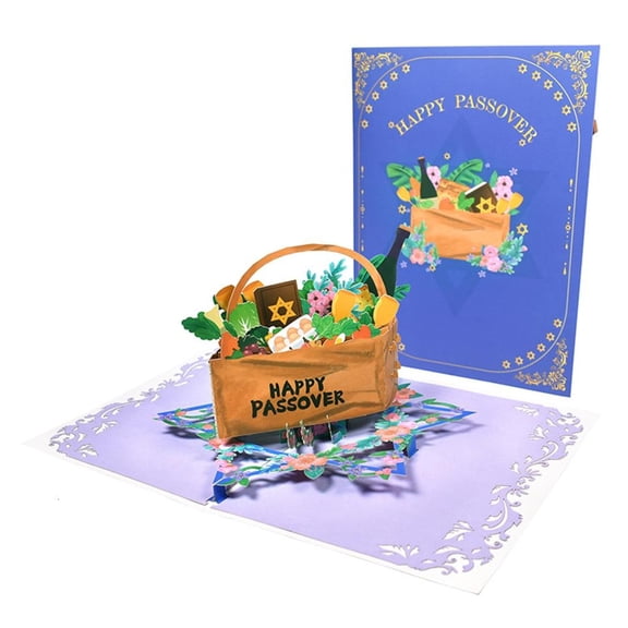 3D Happy Passover Greeting Card Set Birthday Holiday Present Supplies for School Wedding Birthday Card
