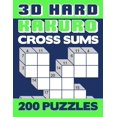 thumbnail image 1 of 3D Hard Kakuro: Numerical Cross Sums Logic Puzzle Activity Book Games Large Print Size Difficult Level Green Soft Cover, (Paperback), 1 of 1