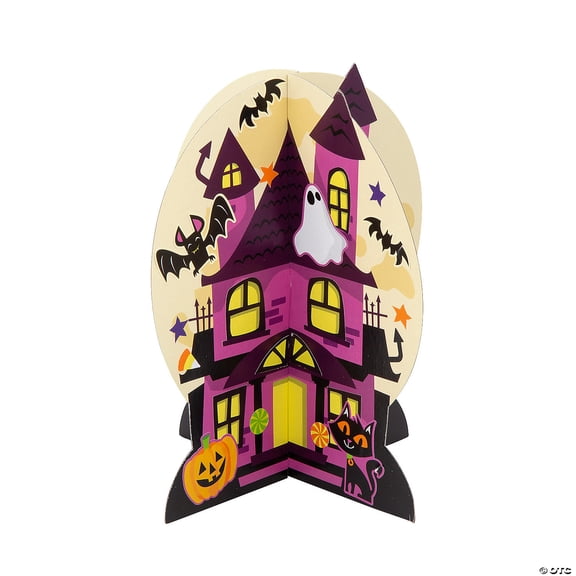 3D Haunted House Stand-Up Sticker Scenes - 12 Pieces
