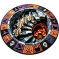thumbnail image 1 of 3D Haunted Staircase Round Rug, Halloween Optical Illusion Area Rug with Spooky Ghost Design, Non-Slip Floor Mat for Living Room Bedroom Entryway Party Decor, 1 of 5