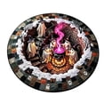 thumbnail image 1 of 3D Haunted Staircase Round Rug, Optical Illusion Halloween Carpet for Living Room Entryway, Non Slip Mat, 1 of 7