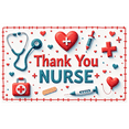 thumbnail image 1 of 3D Heart Design Thank You Nurse Appreciation Banner with Healthcare Theme for Medical Event Hospital Decor Professional Recognition, 1 of 8