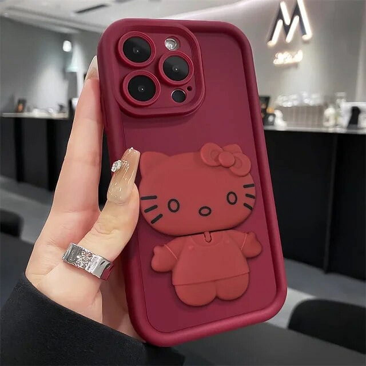 3d Hello Kitty Makeup Mirror Phone Case For Xiaomi Redmi Note 13 12 Turbo 11 Pro Plus 11s 10s 10 9216