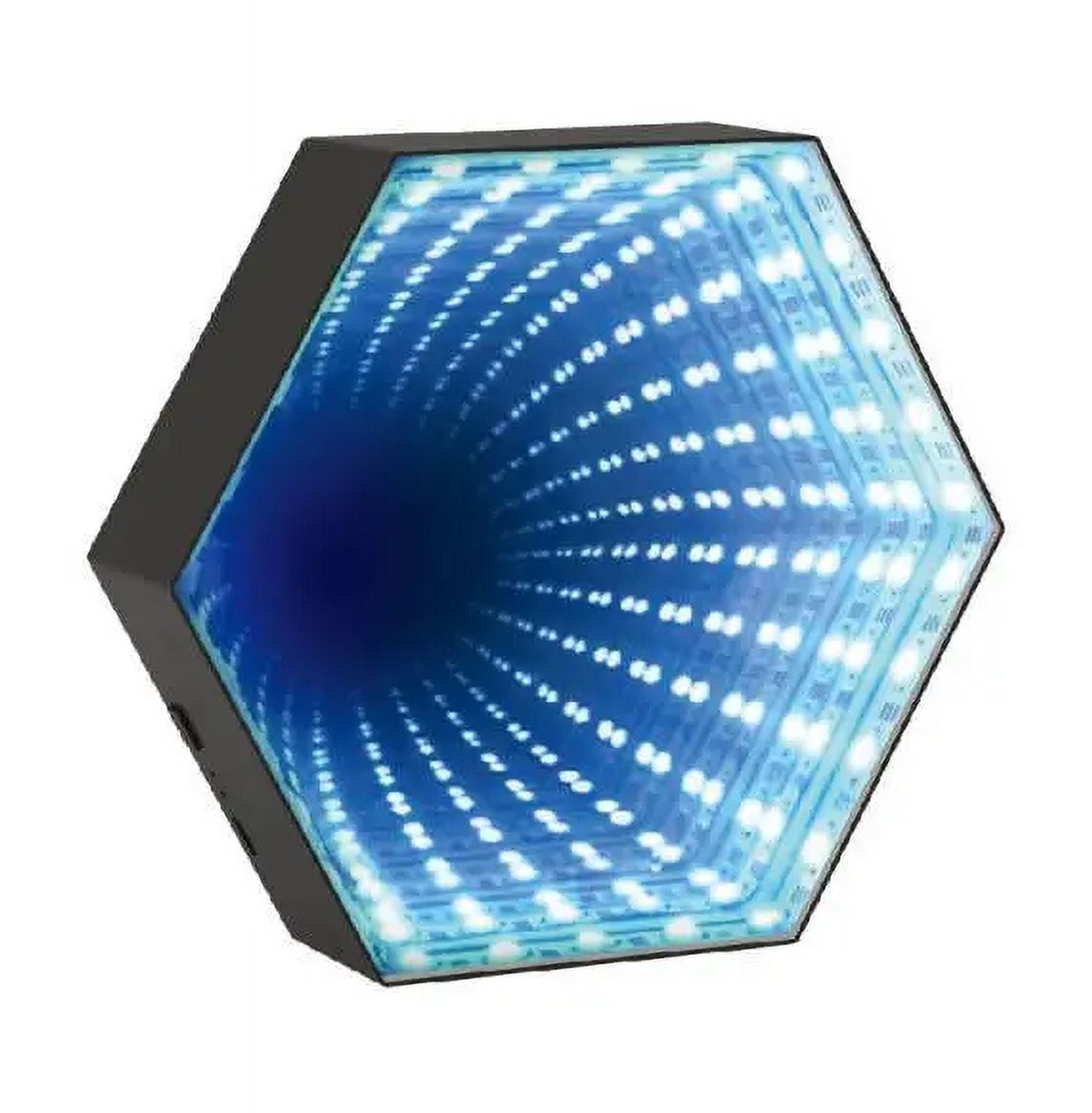 3D Hexagonal Mirror Tunnel Lamps APP Control Smart Music Rhythm Ambient Night Light Bedroom Decoration For Christmas Party