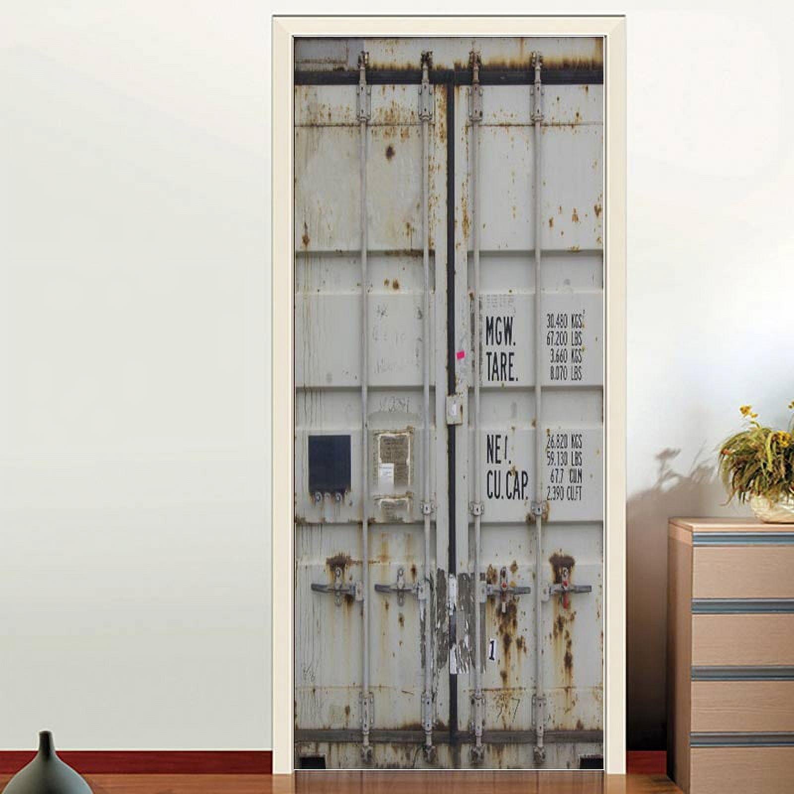 3D High Simulation Container Door Seriesr Door Stickers Wallpaper ...