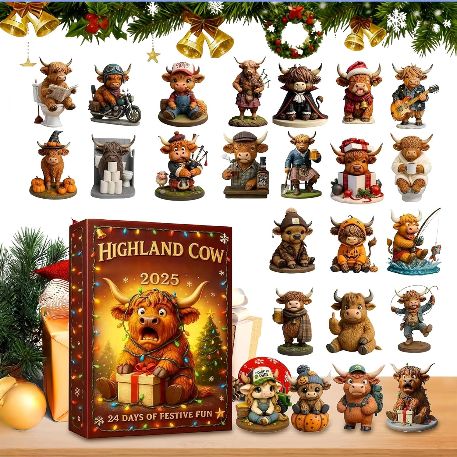 3D Highland Cow Advent Calendar 2025-24 Days of Festive Fun with 3D ...