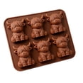 thumbnail image 1 of 3D Highland Cow Silicone Ice Mold, Food Grade Creative Ice Cube Tray for Whiskey, Home Party & Cocktails, 5.2*6.3 Inches (Coffee), 1 of 8