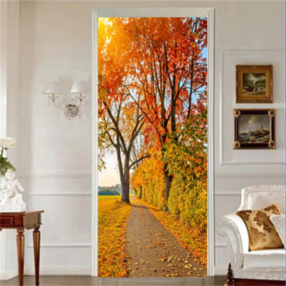 3D Highway Door Sticker Dazzling Sunshine Wallpaper Decal Natural ...