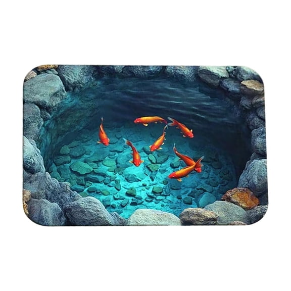 3D Hole Rug, 2026 New 3D Optical Illusion Rug for Pranks, Non-Slip Front Door Mat, Dog Gets Scared of 3D Carpet for Indoor Outdoor Entrance