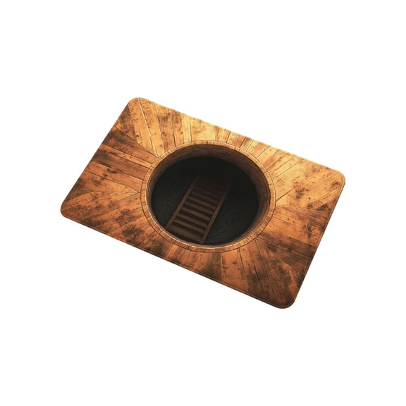 3D Hole Rug - 3D Optical Illusion Rug, Optical Rug Bottomless Hole Doormat Indoor Outdoor Use, Non-slip Visual Illusion Doormat for Bedroom, Living Room, Porch, Terrace and Entrance Decor