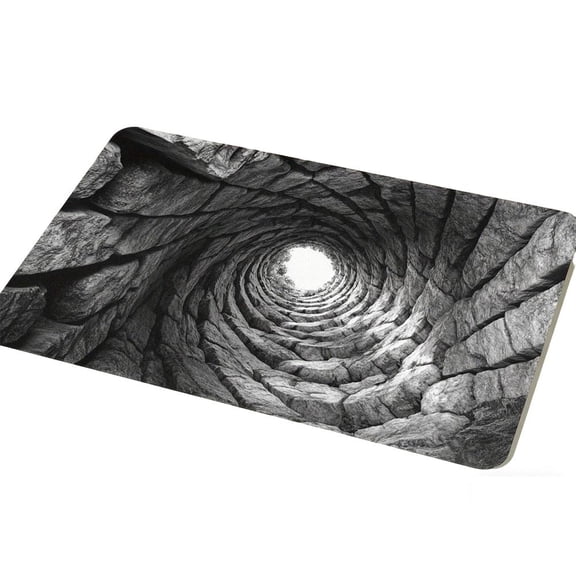 3D Hole Rug,3D Optical Illusion Rugs,Test & Play with Dog or Cat,Rug That Looks Like a Hole in The Ground,Bottomless Trap Illusion Carpet,Non-Slip for Door Entrance,Bathroom,Stairs & Playroom