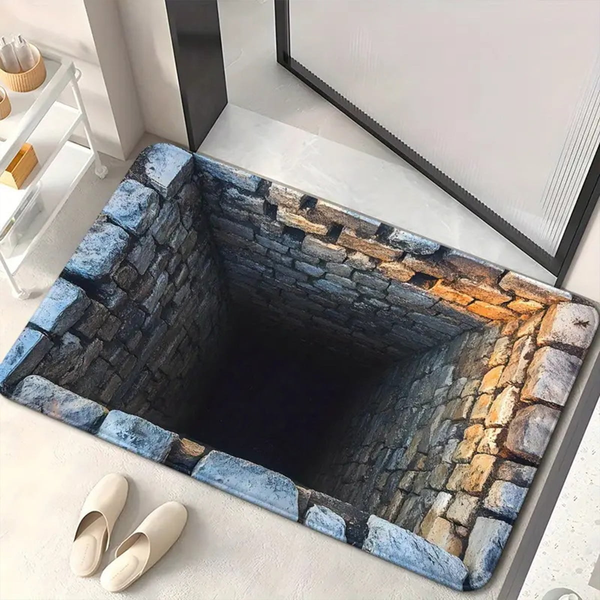 3D Hole Rug Optical Illusion Area Rug Carpet Design Realistic Optical ...