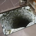 thumbnail image 1 of 3D Hole Rug, Rug That Looks Like a Hole, Trap Optical Illusion Bottomless Non-Slip Doormat, Test & Game with Your Cat Or Dog, for Door Entrance, Bathroom, Living Room, 1 of 10