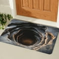 thumbnail image 1 of 3D Hole Rug, Rug That Looks Like a Hole, Trap Optical Illusion Bottomless Non-Slip Doormat, Test & Game with Your Cat Or Dog, for Door Entrance, Bathroom, Living Room, 1 of 9