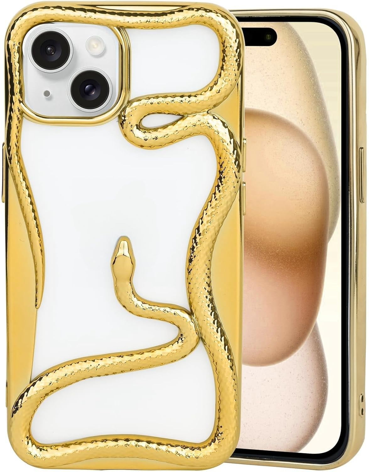 Snake Phone Protector 3D Hollow Snake Case for iPhone16 - Full Protection & Shockproof, Cool ...
