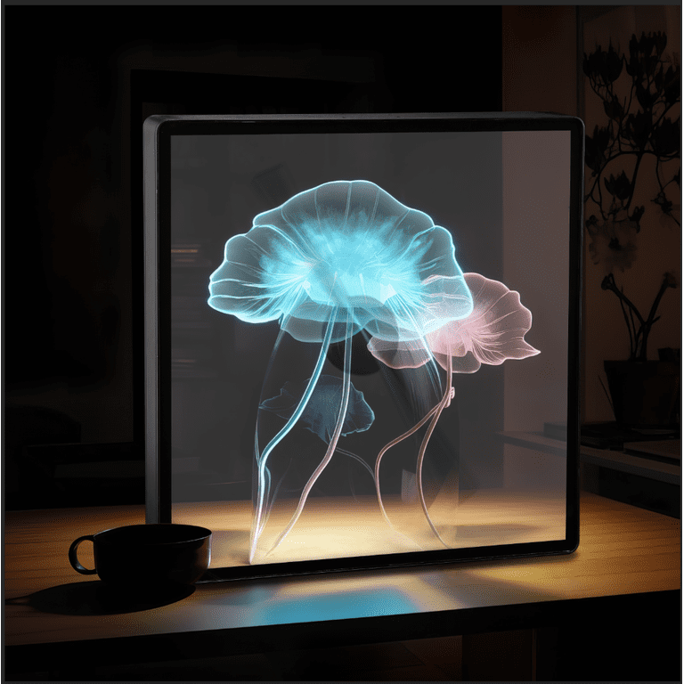Missyou 17.9" 3D Hologram Fan With LED Display - Bluetooth, WiFi App Control, 700 Free Videos For Advertising, Events, Halloween