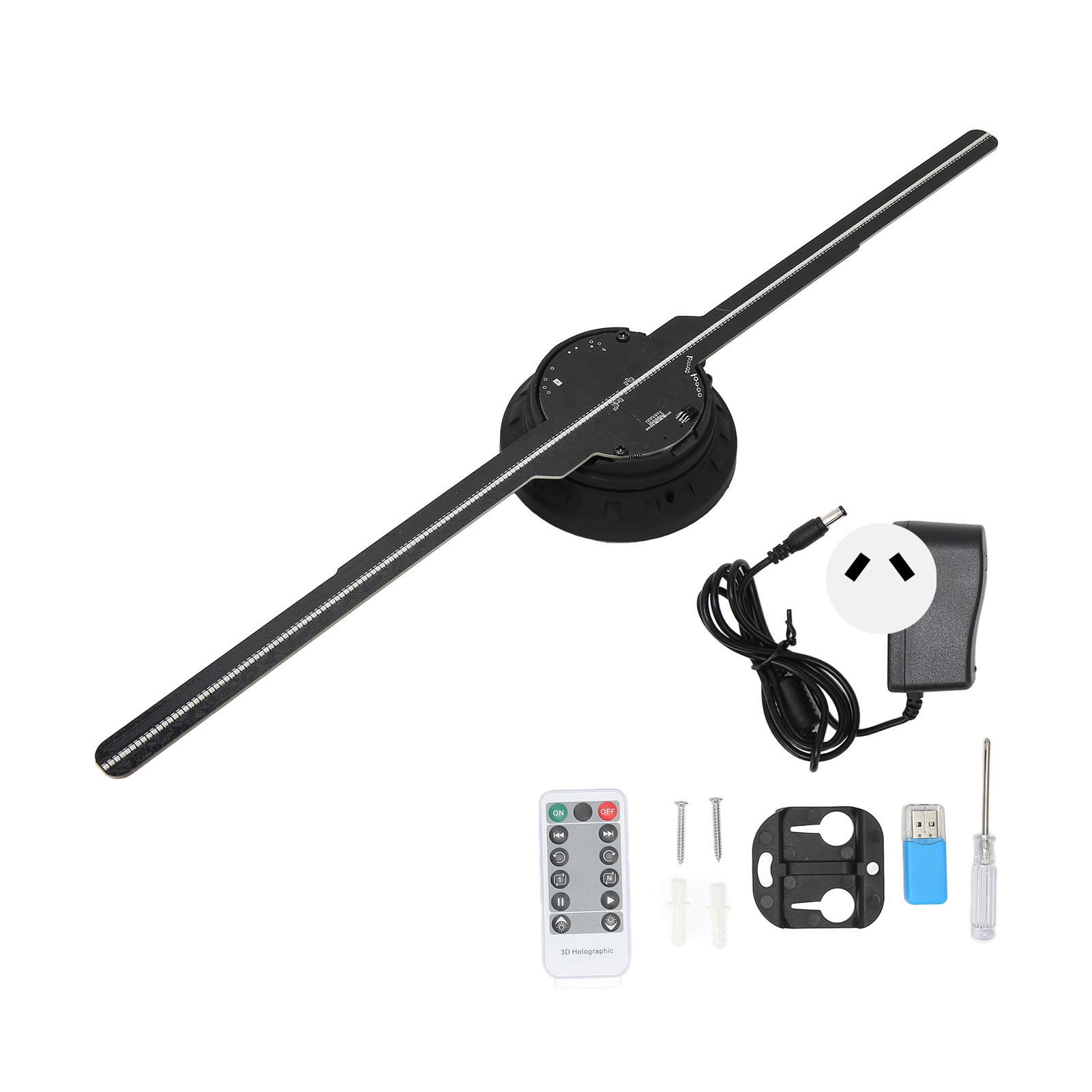 3D Hologram Fan 512x234P Resolution 234 LED Beads 16.5in Hologram Advertising Machine for Party Shop 100?240V AU Plug