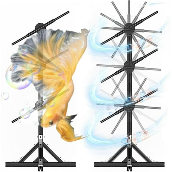 3D Hologram Fan Projector Advertising Display, 3D Hologram Christmas Tree for Shop, Bar, 3D Splicing Holographic Display Fan with Remote Controls