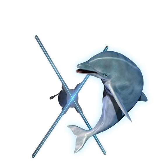 3D Hologram, Holographic Advertising Machine 43/52/56/100CM Large Size Naked Eye 3D Holographic Projection Fan Party decorations revolving imagination Ideal Advertising Tool