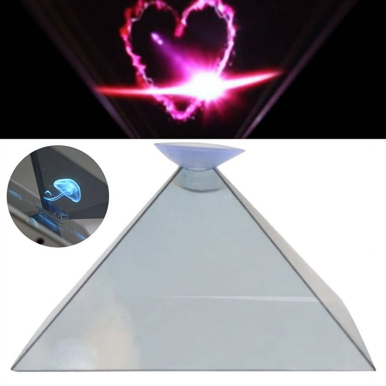 3D Hologram Pyramid Display Projector Video Stand Universal For Smart  Mobile Phone 