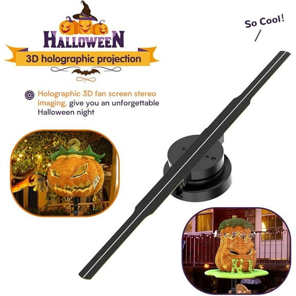 3D Holographic Projector Fan |  Images & Customizable LED Fan Screen for Business, Party, Casino